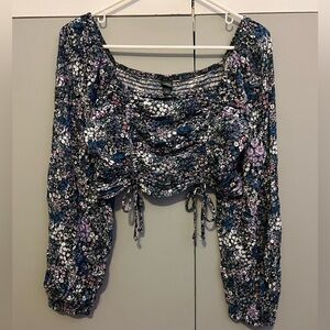 Wild Fable Long Sleeve Smocked Top